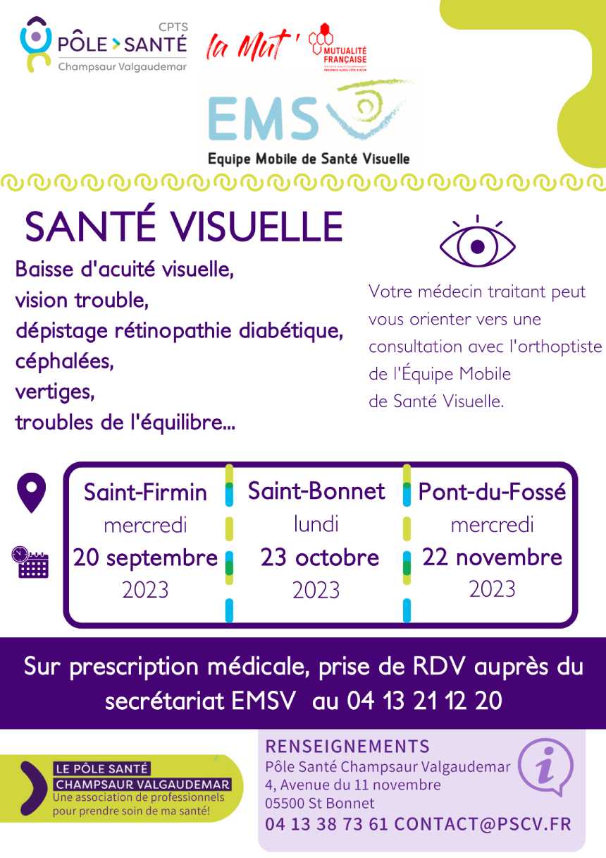 Lire la suite à propos de l’article Équipe mobile de santé visuelle dans Champsaur Valgaudemar