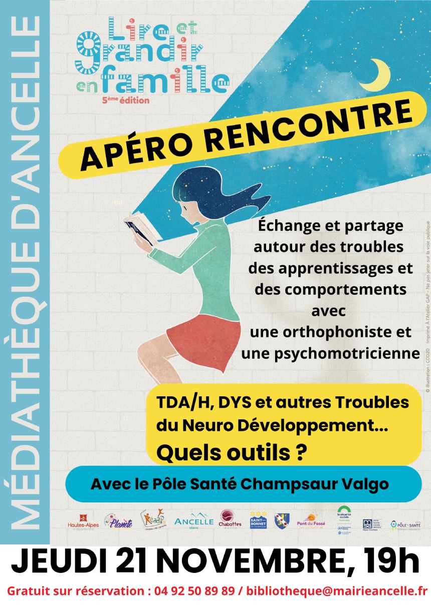 Lire la suite à propos de l’article Apéro rencontre: TDA/H, DYS et autres troubles du Neuro développement