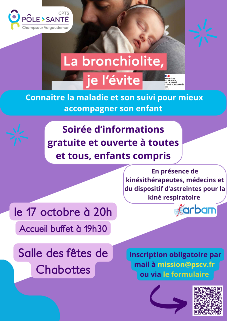 Lire la suite à propos de l’article BRONCHIOLITE: soirée info