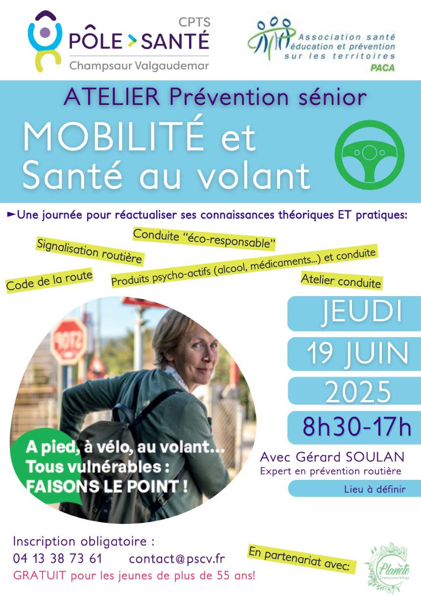 You are currently viewing ATELIER PRÉVENTION SÉNIORS: Mobilité et santé au volant
