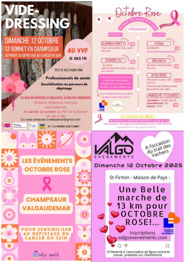 Lire la suite à propos de l’article OCTOBRE ROSE CHAMPSAUR VALGAUDEMAR