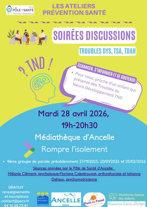 Lire la suite à propos de l’article SOIRÉES DISCUSSION SUR LES TND