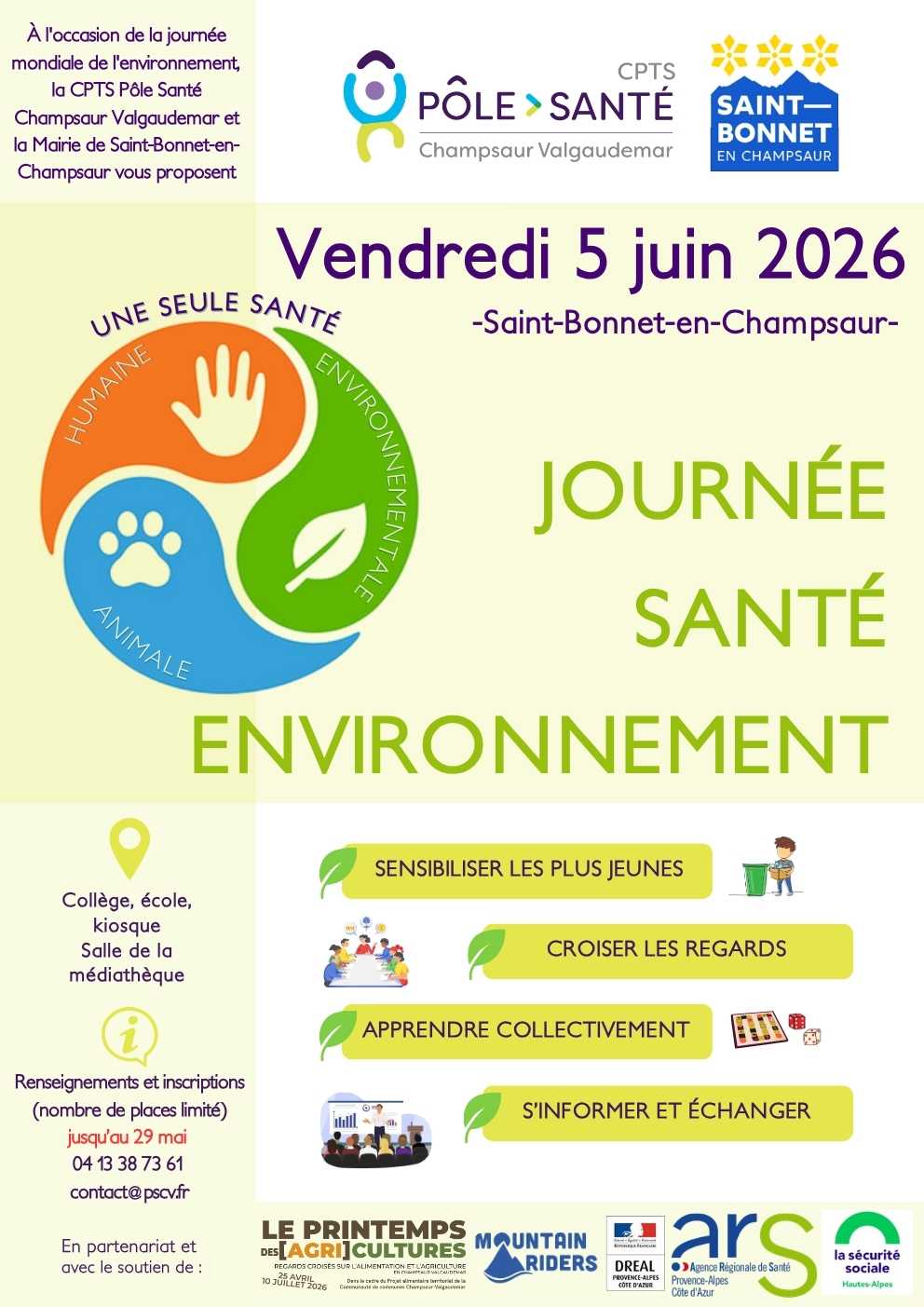 Lire la suite à propos de l’article 5 juin 2026: JOURNÉE SANTÉ ENVIRONNEMENT!