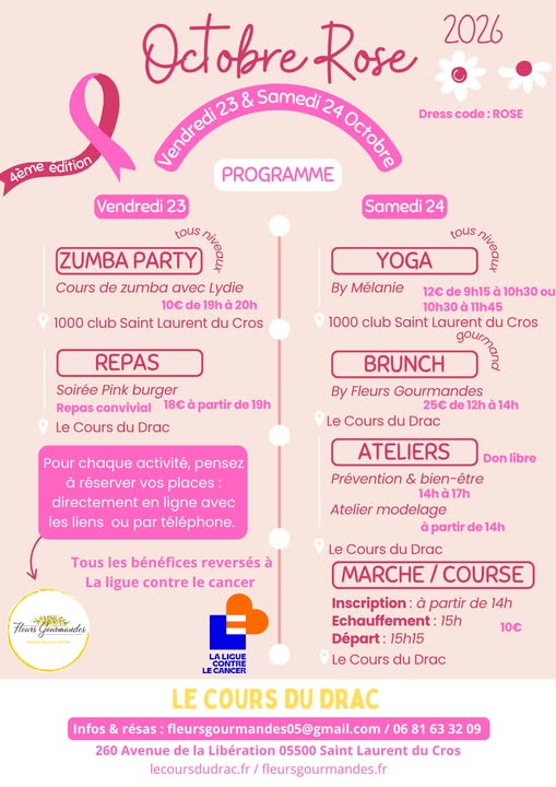 You are currently viewing WEEK-END SOLIDAIRE OCTOBRE ROSE À ST-LAURENT !